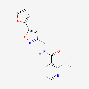 N-((5-(furan-2-yl)isoxazol-3-yl)methyl)-2-(methylthio)nicotinamide