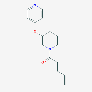 molecular formula C15H20N2O2 B2586725 1-(3-(Pyridin-4-yloxy)piperidin-1-yl)pent-4-en-1-one CAS No. 2034525-51-2