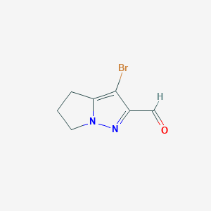 molecular formula C7H7BrN2O B2586734 3-Bromo-5,6-dihydro-4H-pyrrolo[1,2-b]pyrazole-2-carbaldehyde CAS No. 1782483-64-0
