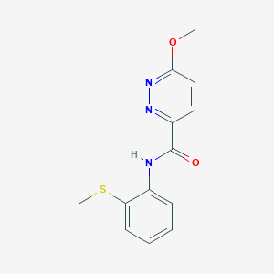 molecular formula C13H13N3O2S B2586737 6-methoxy-N-(2-(methylthio)phenyl)pyridazine-3-carboxamide CAS No. 1251561-69-9