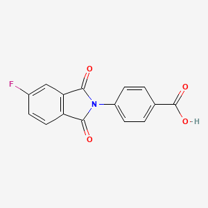 molecular formula C15H8FNO4 B2586739 4-(5-Fluoro-1,3-dioxoisoindolin-2-yl)benzoic acid CAS No. 299963-58-9