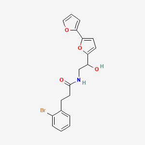 molecular formula C19H18BrNO4 B2586744 N-(2-{[2,2'-bifuran]-5-yl}-2-hydroxyethyl)-3-(2-bromophenyl)propanamide CAS No. 2310144-93-3