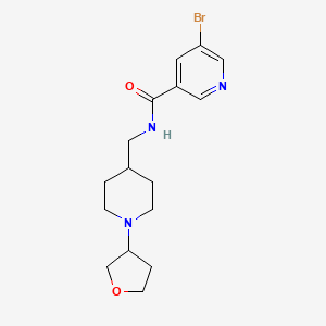 molecular formula C16H22BrN3O2 B2586755 5-bromo-N-((1-(tetrahydrofuran-3-yl)piperidin-4-yl)methyl)nicotinamide CAS No. 2034555-29-6