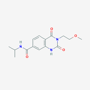 molecular formula C15H19N3O4 B2586780 N-isopropyl-3-(2-methoxyethyl)-2,4-dioxo-1,2,3,4-tetrahydroquinazoline-7-carboxamide CAS No. 892270-20-1