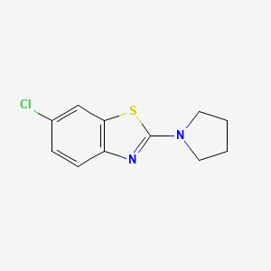 molecular formula C11H11ClN2S B2586809 6-Chloro-2-(pyrrolidin-1-yl)benzo[d]thiazole CAS No. 863001-12-1