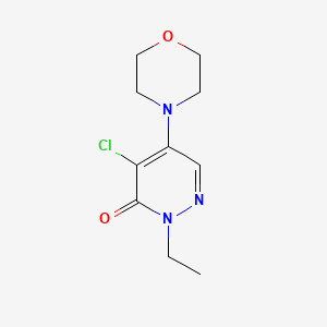 molecular formula C10H14ClN3O2 B2586818 4-氯-2-乙基-5-吗啉-3(2H)-吡啶酮 CAS No. 40818-72-2