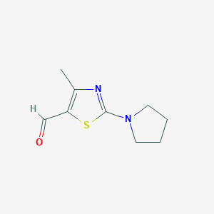 molecular formula C9H12N2OS B2586847 4-Methyl-2-pyrrolidin-1-yl-thiazole-5-carbaldehyde CAS No. 1083424-32-1