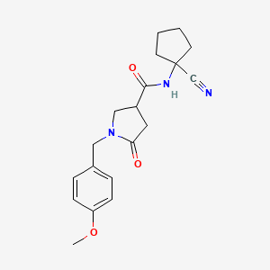molecular formula C19H23N3O3 B2586858 N-(1-cyanocyclopentyl)-1-[(4-methoxyphenyl)methyl]-5-oxopyrrolidine-3-carboxamide CAS No. 1311632-21-9