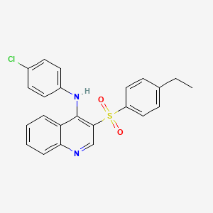 molecular formula C23H19ClN2O2S B2586877 N-(4-CHLOROPHENYL)-3-(4-ETHYLBENZENESULFONYL)QUINOLIN-4-AMINE CAS No. 893785-68-7