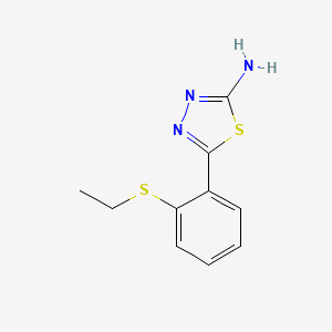 molecular formula C10H11N3S2 B2586891 5-[2-(Ethylsulfanyl)phenyl]-1,3,4-thiadiazol-2-ylamine CAS No. 881040-16-0