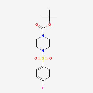 molecular formula C15H21FN2O4S B2586896 Tert-butyl 4-((4-fluorophenyl)sulfonyl)piperazine-1-carboxylate CAS No. 194853-66-2