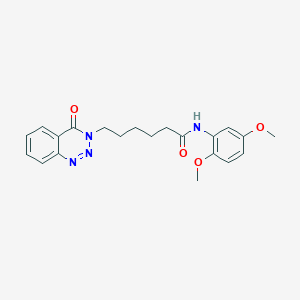 molecular formula C21H24N4O4 B2586898 N-(2,5-dimethoxyphenyl)-6-(4-oxo-3,4-dihydro-1,2,3-benzotriazin-3-yl)hexanamide CAS No. 880811-48-3