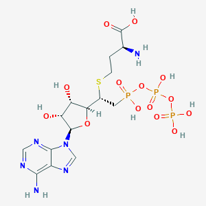 molecular formula C15H25N6O14P3S B025869 (5'-((N-Triphosphoamino)methyl)adenosyl)homocysteine CAS No. 101249-72-3
