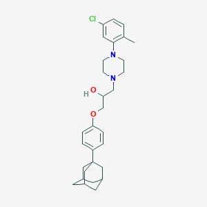 B2586928 1-[4-(1-Adamantyl)phenoxy]-3-[4-(5-chloro-2-methylphenyl)piperazin-1-yl]propan-2-ol CAS No. 610757-08-9