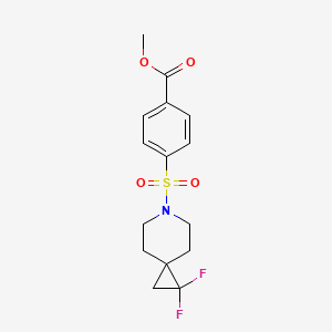 molecular formula C15H17F2NO4S B2586933 Methyl 4-({1,1-difluoro-6-azaspiro[2.5]octan-6-yl}sulfonyl)benzoate CAS No. 2097896-82-5