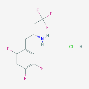 molecular formula C10H10ClF6N B2586947 (2R)-4,4,4-trifluoro-1-(2,4,5-trifluorophenyl)butan-2-amine hydrochloride CAS No. 2155840-22-3