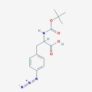 molecular formula C14H18N4O4 B2586986 BOC-4-AZIDO-L-PHENYLALANINE CAS No. 214630-05-4; 33173-55-6