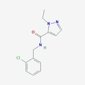 molecular formula C13H14ClN3O B258699 N-(2-chlorobenzyl)-1-ethyl-1H-pyrazole-5-carboxamide 