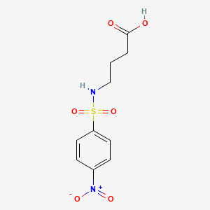 molecular formula C10H12N2O6S B2586990 4-{[(4-Nitrophenyl)sulfonyl]amino}butanoic acid CAS No. 85844-99-1