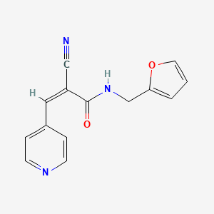 (Z)-2-cyano-N-(furan-2-ylmethyl)-3-pyridin-4-ylprop-2-enamide