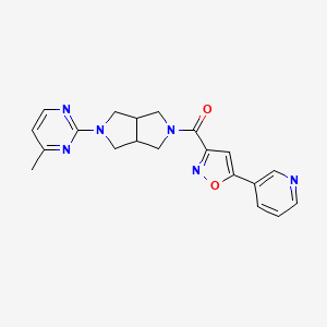 [2-(4-Methylpyrimidin-2-yl)-1,3,3a,4,6,6a-hexahydropyrrolo[3,4-c]pyrrol-5-yl]-(5-pyridin-3-yl-1,2-oxazol-3-yl)methanone