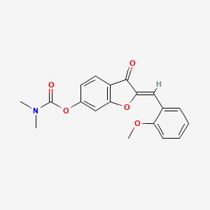 (Z)-2-(2-methoxybenzylidene)-3-oxo-2,3-dihydrobenzofuran-6-yl dimethylcarbamate