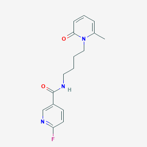 6-fluoro-N-[4-(6-methyl-2-oxo-1,2-dihydropyridin-1-yl)butyl]pyridine-3-carboxamide