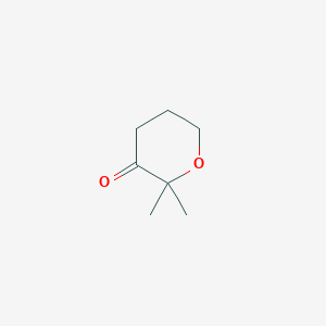 molecular formula C7H12O2 B2587037 2,2-Dimethyloxan-3-one CAS No. 1194800-59-3