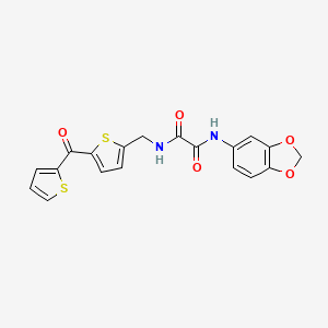 molecular formula C19H14N2O5S2 B2587038 N'-(2H-1,3-benzodioxol-5-yl)-N-{[5-(thiophene-2-carbonyl)thiophen-2-yl]methyl}ethanediamide CAS No. 1797612-81-7