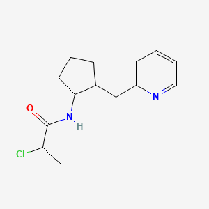 2-Chloro-N-[2-(pyridin-2-ylmethyl)cyclopentyl]propanamide