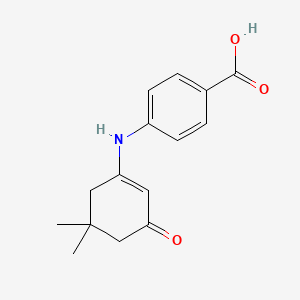 4-[(5,5-Dimethyl-3-oxocyclohex-1-en-1-yl)amino]benzoic acid