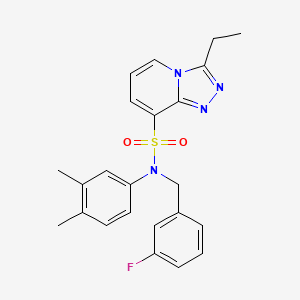N-(3,4-dimethylphenyl)-3-ethyl-N-(3-fluorobenzyl)[1,2,4]triazolo[4,3-a]pyridine-8-sulfonamide