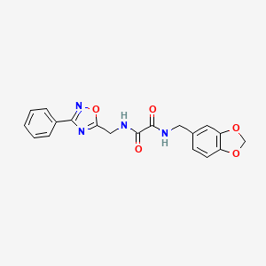 N1-(benzo[d][1,3]dioxol-5-ylmethyl)-N2-((3-phenyl-1,2,4-oxadiazol-5-yl)methyl)oxalamide