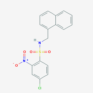 B2587081 ((4-Chloro-2-nitrophenyl)sulfonyl)(naphthylmethyl)amine CAS No. 1022360-31-1