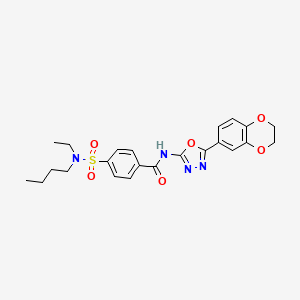 4-[butyl(ethyl)sulfamoyl]-N-[5-(2,3-dihydro-1,4-benzodioxin-6-yl)-1,3,4-oxadiazol-2-yl]benzamide