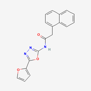 molecular formula C18H13N3O3 B2587087 N-(5-(furan-2-yl)-1,3,4-oxadiazol-2-yl)-2-(naphthalen-1-yl)acetamide CAS No. 851095-49-3