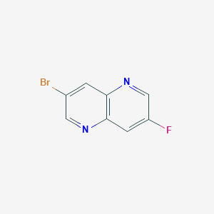 molecular formula C8H4BrFN2 B2587127 3-Bromo-7-fluoro-1,5-naphthyridine CAS No. 2418668-79-6