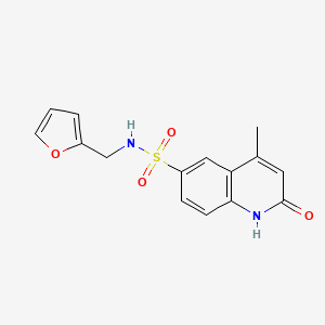 molecular formula C15H14N2O4S B2587130 N-(furan-2-ylmethyl)-4-methyl-2-oxo-1,2-dihydroquinoline-6-sulfonamide CAS No. 899998-03-9
