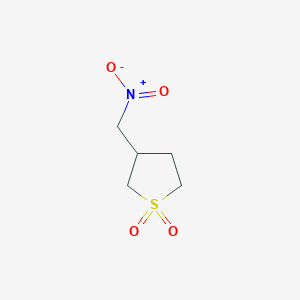 molecular formula C5H9NO4S B2587136 3-(Nitromethyl)-1lambda6-thiolane-1,1-dione CAS No. 17133-79-8