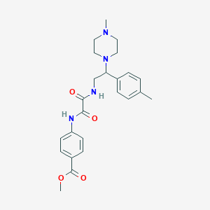 molecular formula C24H30N4O4 B2587169 methyl 4-({[2-(4-methylphenyl)-2-(4-methylpiperazin-1-yl)ethyl]carbamoyl}formamido)benzoate CAS No. 898452-23-8