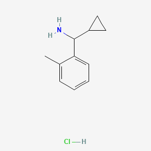 molecular formula C11H16ClN B2587197 Cyclopropyl(o-tolyl)methanamine hydrochloride CAS No. 2061980-20-7