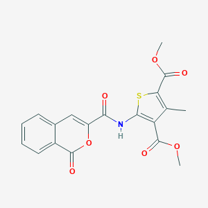 molecular formula C19H15NO7S B258720 2,4-DIMETHYL 3-METHYL-5-(1-OXO-1H-ISOCHROMENE-3-AMIDO)THIOPHENE-2,4-DICARBOXYLATE 