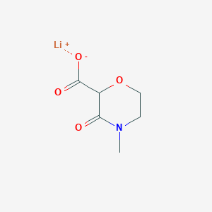 molecular formula C6H8LiNO4 B2587234 Lithium(1+) ion 4-methyl-3-oxomorpholine-2-carboxylate CAS No. 2031261-08-0