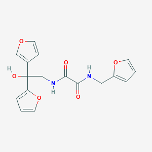 molecular formula C17H16N2O6 B2587236 N-[2-(furan-2-yl)-2-(furan-3-yl)-2-hydroxyethyl]-N'-[(furan-2-yl)methyl]ethanediamide CAS No. 2034622-06-3