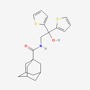 molecular formula C21H25NO2S2 B2587237 N-[2-hydroxy-2,2-bis(thiophen-2-yl)ethyl]adamantane-1-carboxamide CAS No. 2034584-67-1
