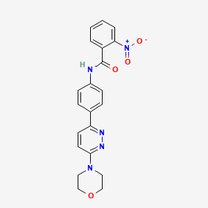 molecular formula C21H19N5O4 B2587269 N-(4-(6-morpholinopyridazin-3-yl)phenyl)-2-nitrobenzamide CAS No. 899745-95-0
