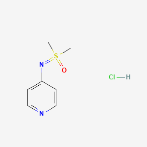 molecular formula C7H11ClN2OS B2587270 Dimethyl-oxo-pyridin-4-ylimino-lambda6-sulfane;hydrochloride CAS No. 2260933-04-6