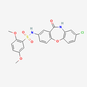 molecular formula C21H17ClN2O6S B2587291 N-(8-chloro-11-oxo-10,11-dihydrodibenzo[b,f][1,4]oxazepin-2-yl)-2,5-dimethoxybenzenesulfonamide CAS No. 922094-05-1