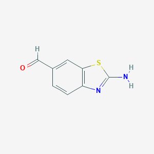 molecular formula C8H6N2OS B025873 2-Aminobenzo[d]thiazole-6-carbaldehyde CAS No. 106429-08-7