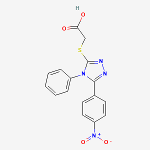 2-[[5-(4-nitrophenyl)-4-phenyl-1,2,4-triazol-3-yl]sulfanyl]acetic Acid